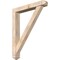 Ekena Millwork Traditional Arts and Crafts Smooth Bracket w/ Offset Brace, Douglas Fir, 5 1/2"W x 34"D x 42"H BKT0604X34X42TRA03SDF - alternate 1